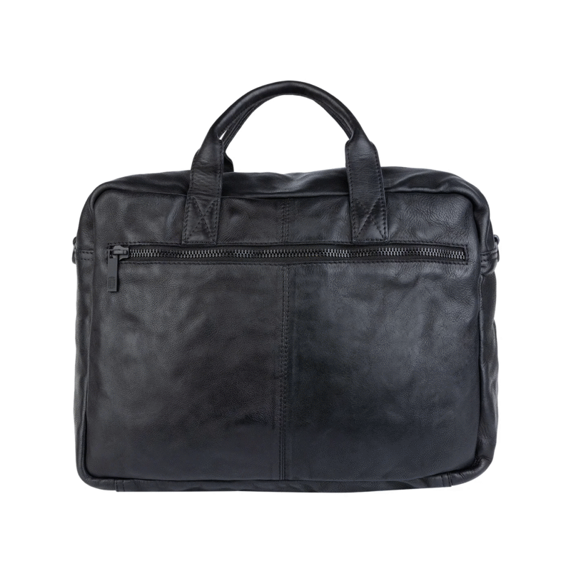 Laptoptassen, 15 Inch, handgemaakt, echt leer