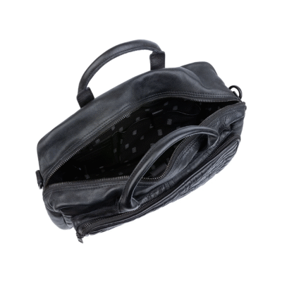 Laptoptassen, 15 Inch, handgemaakt, echt leer