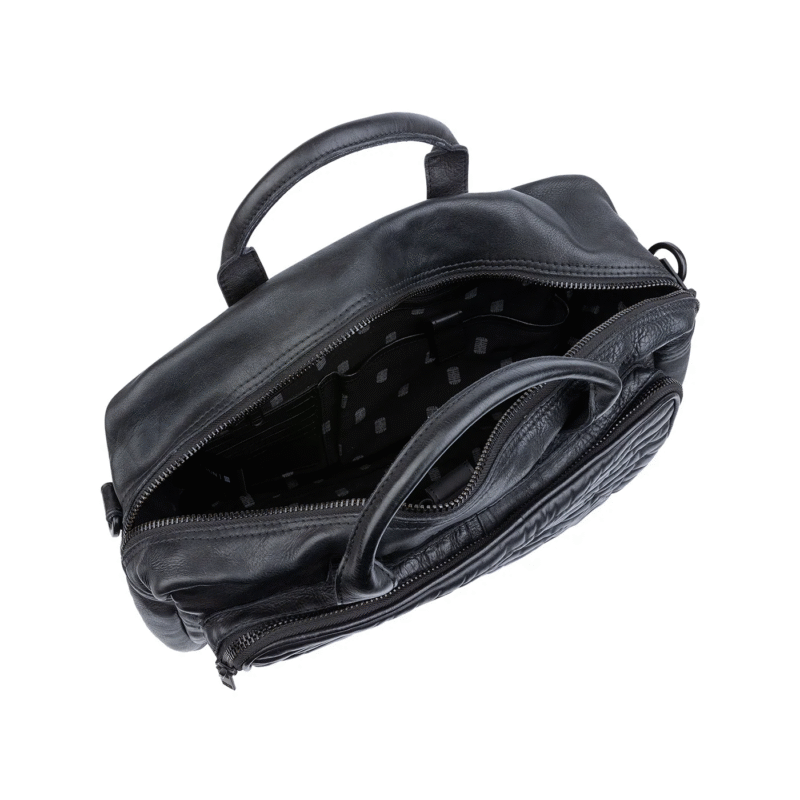 Laptoptassen, 15 Inch, handgemaakt, echt leer