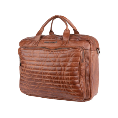 Laptoptassen, 15 Inch, handgemaakt, echt leer