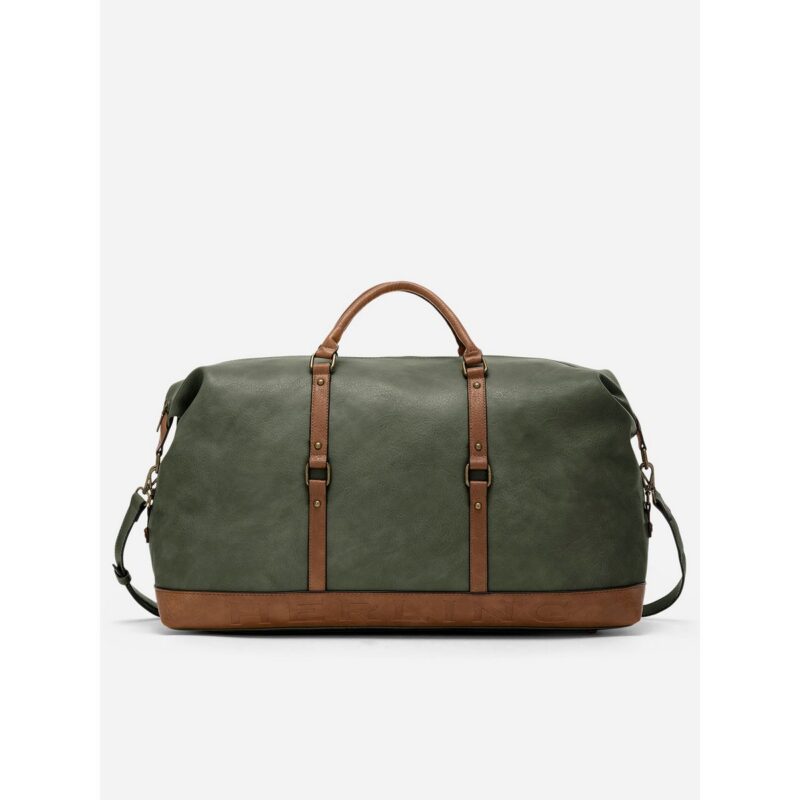 vintage weekendtas PU-leer Favrier