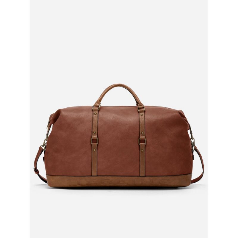 vintage weekendtas PU-leer Favrier